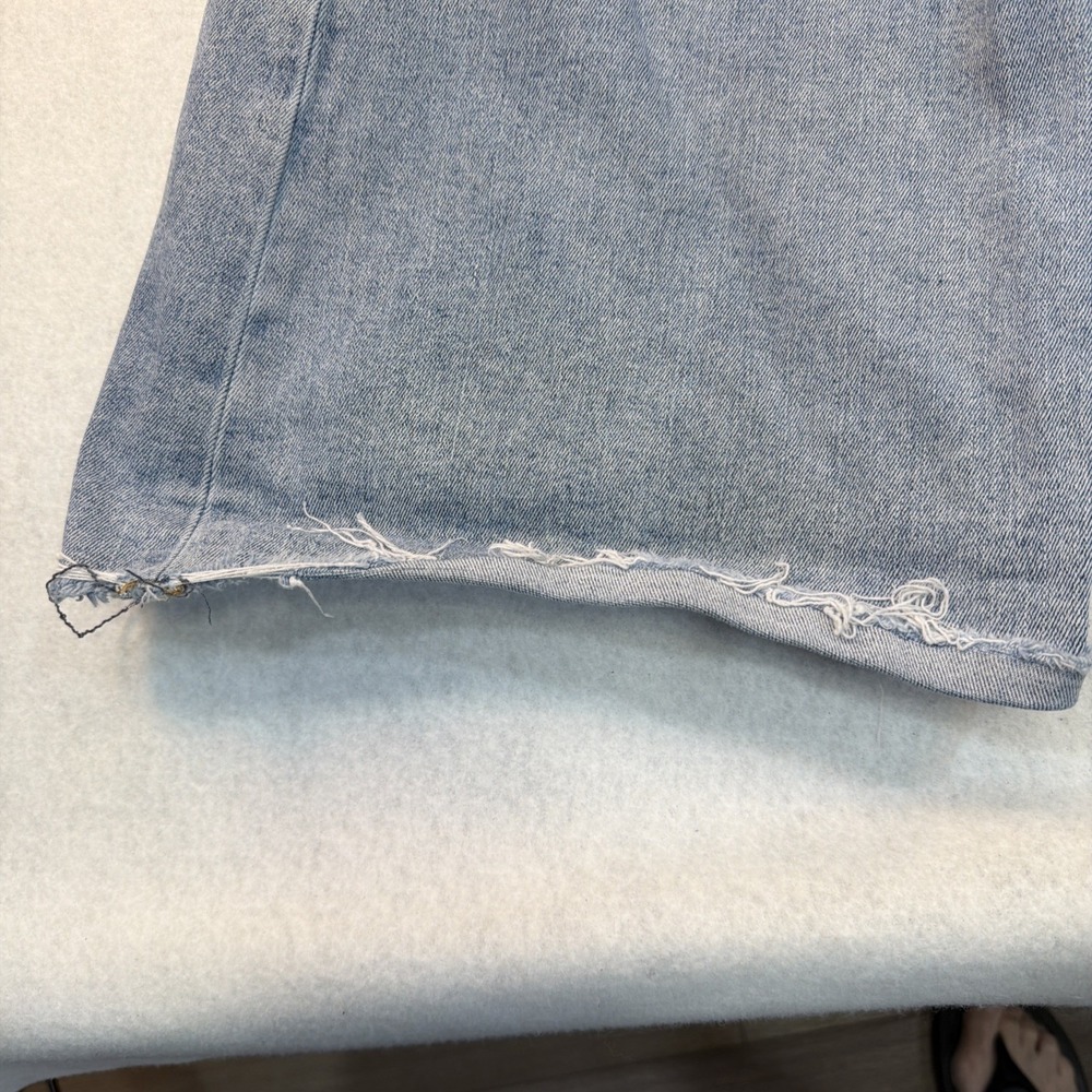Mica Womens Light Wash Distressed High Rise Flare Jeans Blue Size 29 Inseam 30 - Picture 6 of 16